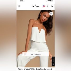 Power of Love White Strapless Jumpsuit